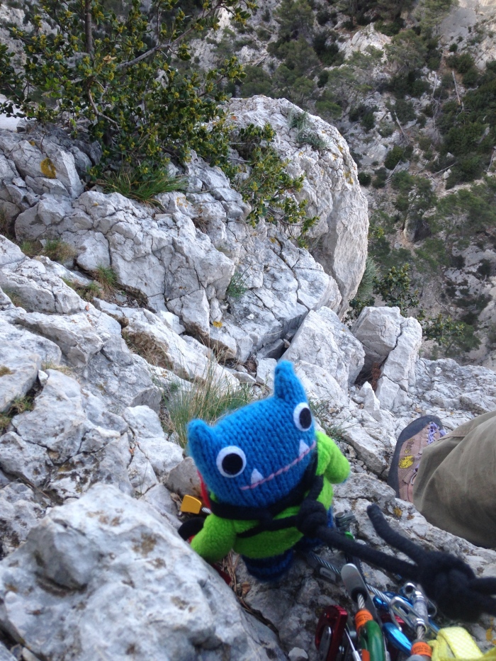 Climber Beastie Conquers Les Calanques! J Donaldson/CrawCrafts Beasties
