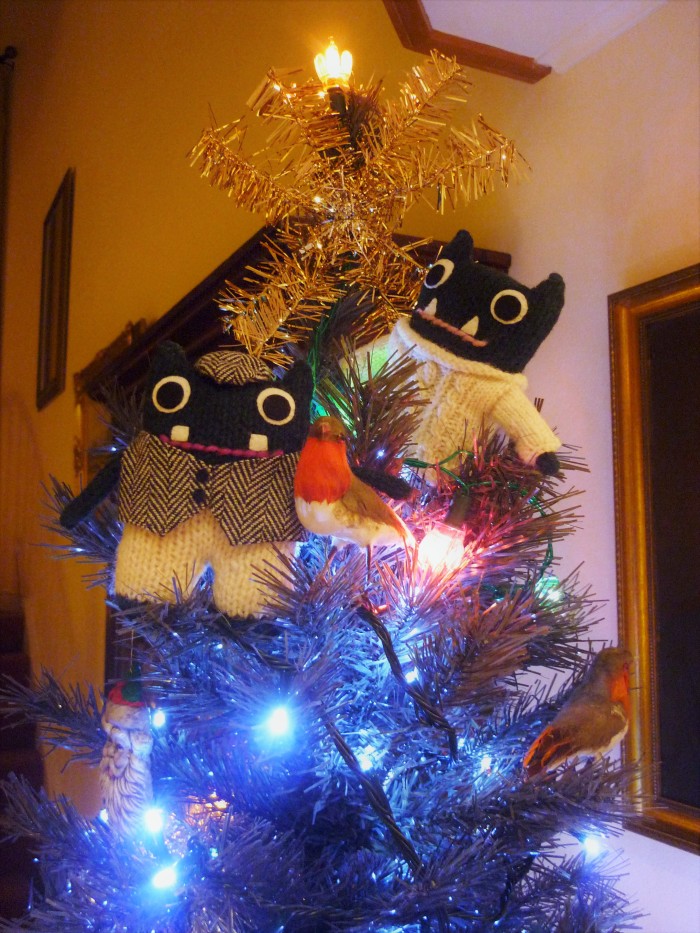 Paddy and Plunkett decorate the tree! CrawCrafts Beasties